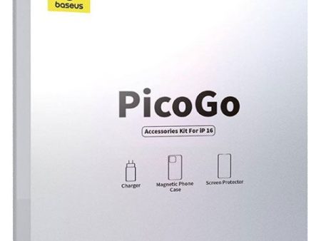 Kit Baseus PicoGo para iPhone 16 - Capa + Película + Carregador GaN 45 Hot on Sale