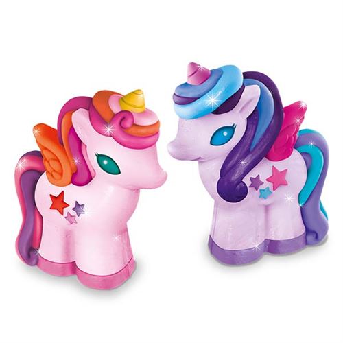 Unicórnios 3D para Moldar e Pintar - Glitter Magical Unicorns - 4M | Sig Toys Online