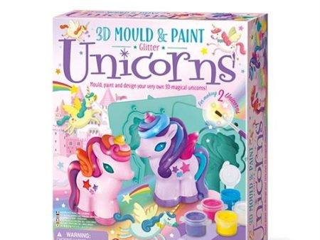 Unicórnios 3D para Moldar e Pintar - Glitter Magical Unicorns - 4M | Sig Toys Online