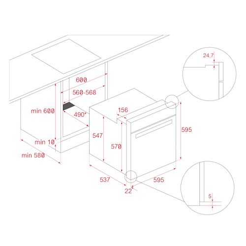 Forno Elétrico Teka HLB8301P | 60 cm | A+ | Preto Supply