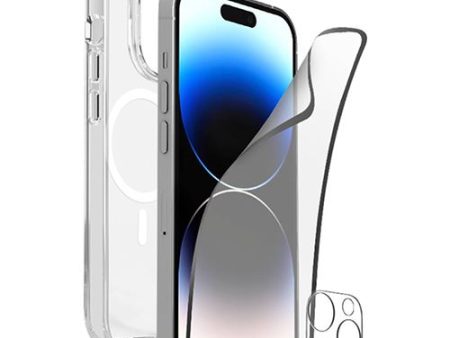 Capa Puro + Película Protetora de Ecrã + Película Lente Câmara para iPhone 15 Pro - Transparente For Sale