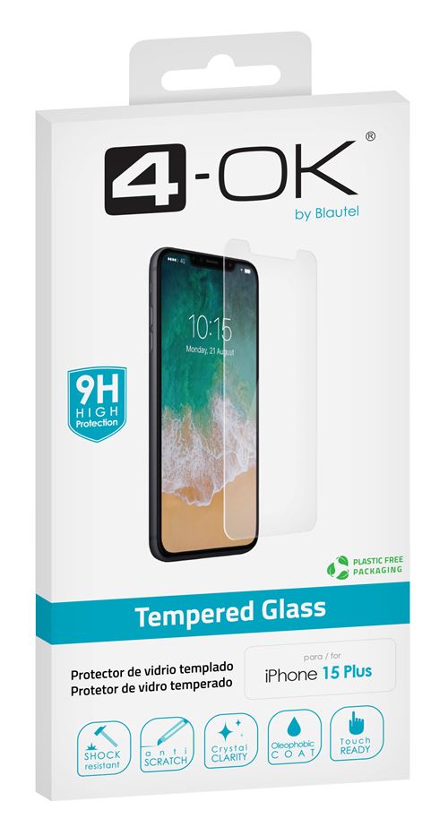 Película Ecrã Vidro Temperado 4-OK Glass Pro para Apple iPhone 15 Plus Supply