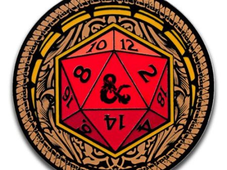 D&D: Enamel Pin - Ornate D20 with Augmented Reality Cheap